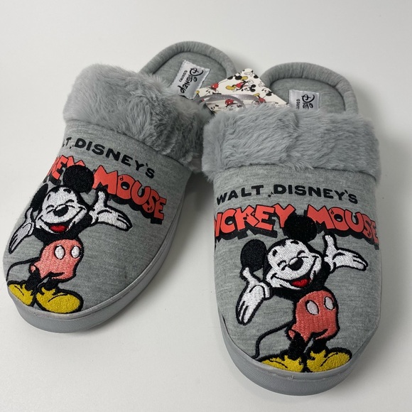 Disney Shoes - NEW Disney  Mickey Mouse women’s plush Slippers shoes